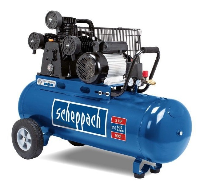 Електрически компресор Scheppach HC550TC, 2200 W, 100 л, 350 л/мин (5906147901) - от Etools.bg Електрически компресор Scheppach HC550TC, 2200 W, 100 л, 350 л/мин (5906147901)