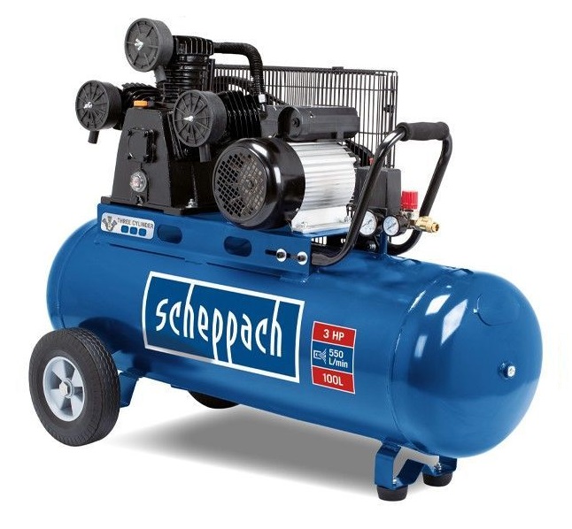 Електрически трифазен компресор Scheppach HC550TC, 3000 W, 100 л, 400 V, 550 л/мин (5906147902) - от Etools.bg Електрически трифазен компресор Scheppach HC550TC, 3000 W, 100 л, 400 V, 550 л/мин (5906147902)