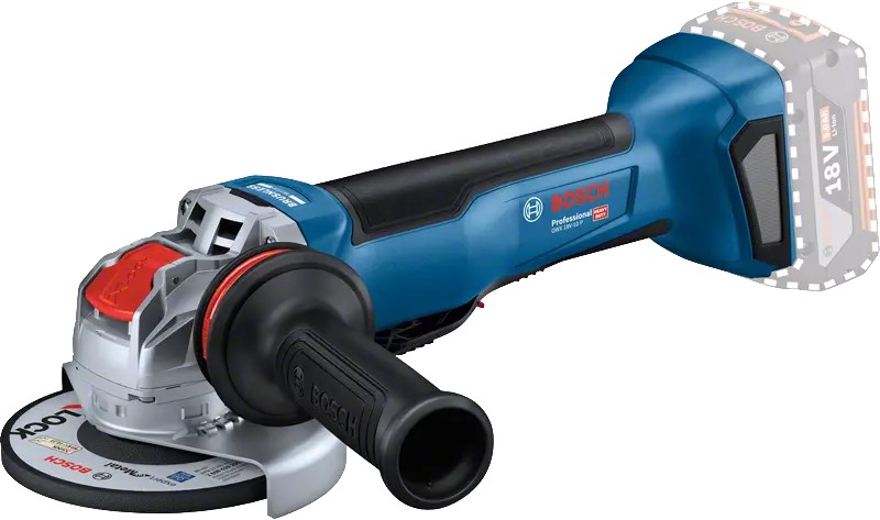BOSCH GWX 18V-10 P Professional Акумулаторен ъглошлайф с X-LOCK без батерии и зарядно устройство 18 V ф125 мм (06019J4200)