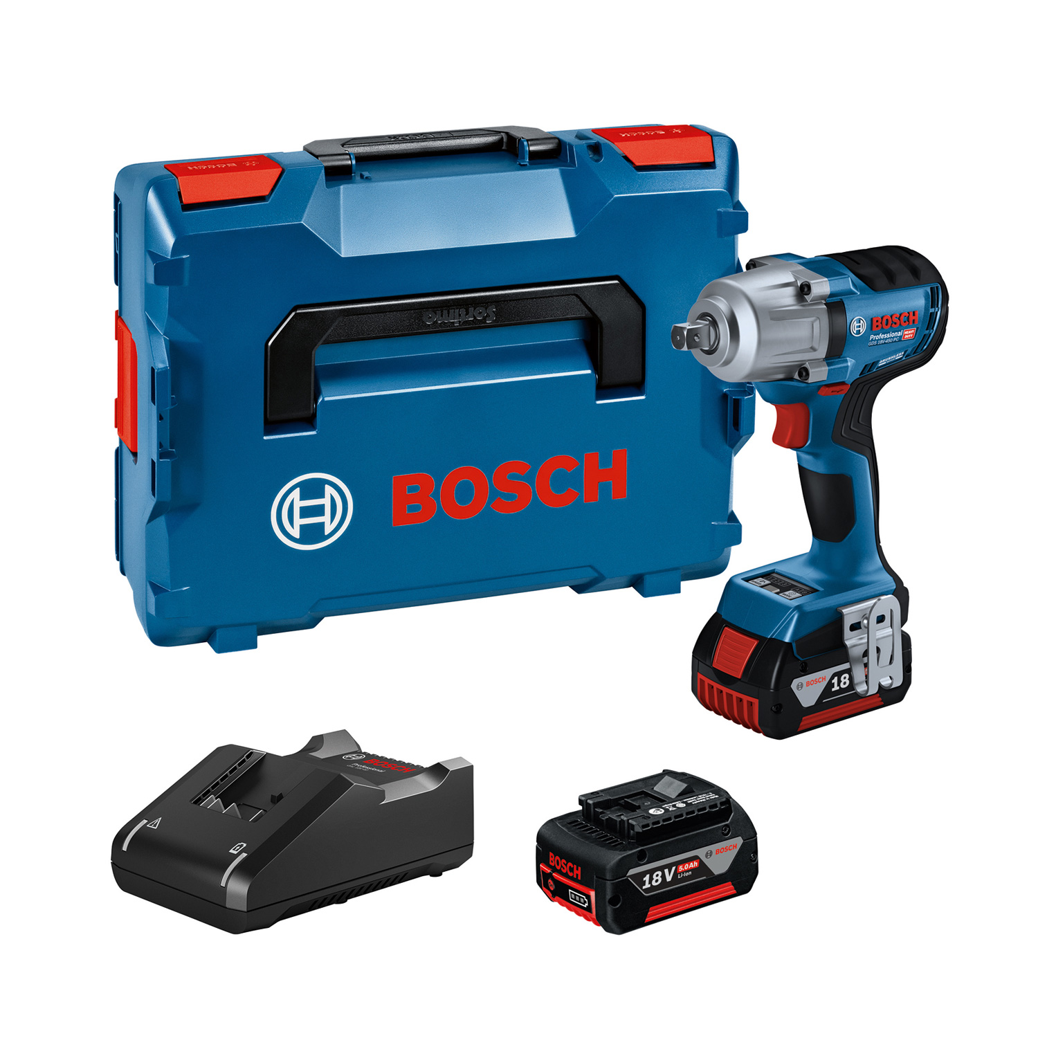 BOSCH GDS 18V-450 PC Professional Акумулаторен ударен гайковерт 18 V 450 Nm (06019K4102)