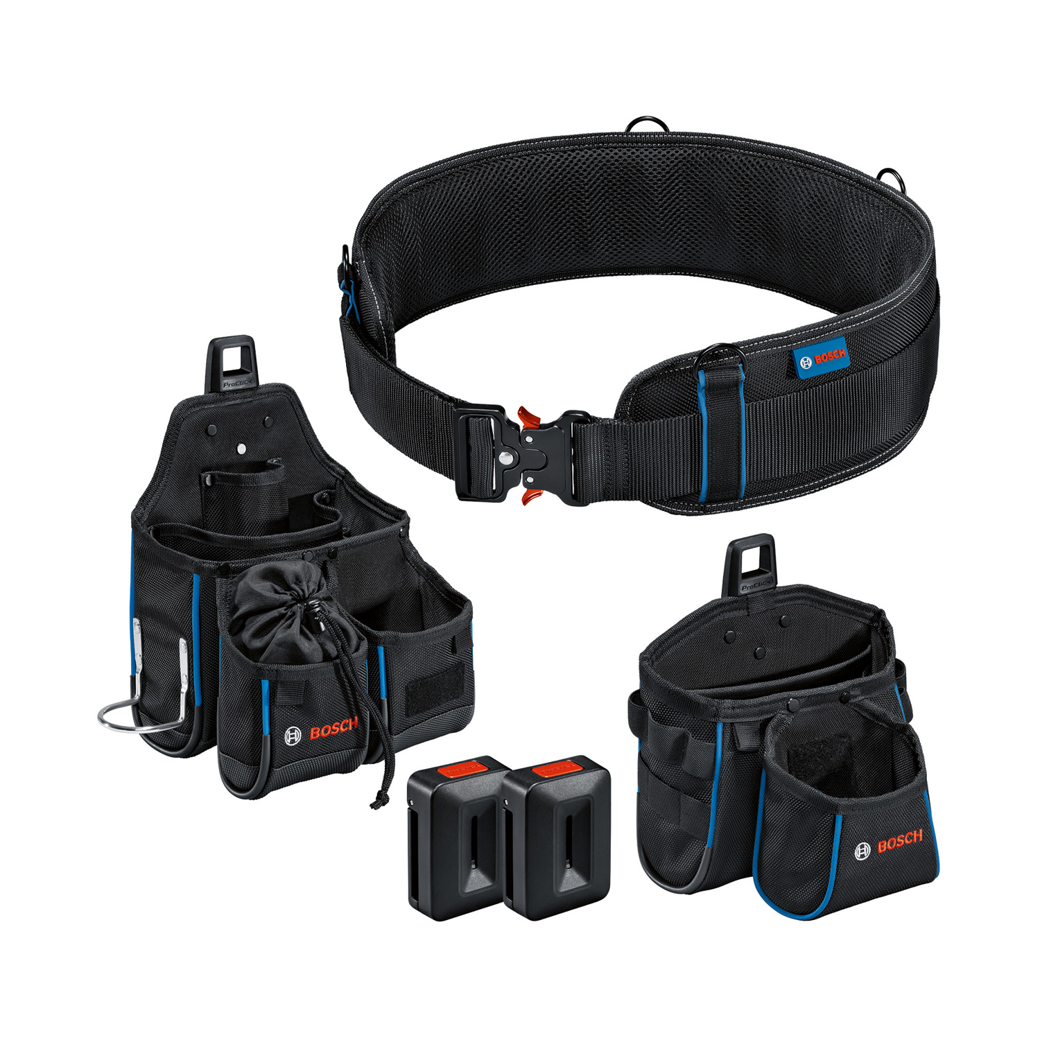 BOSCH Комплект чанти за инструменти колан 108 + GWT 2 + GWT 4 + ProClick държачи L/XL 5 части (1600A0265R)
