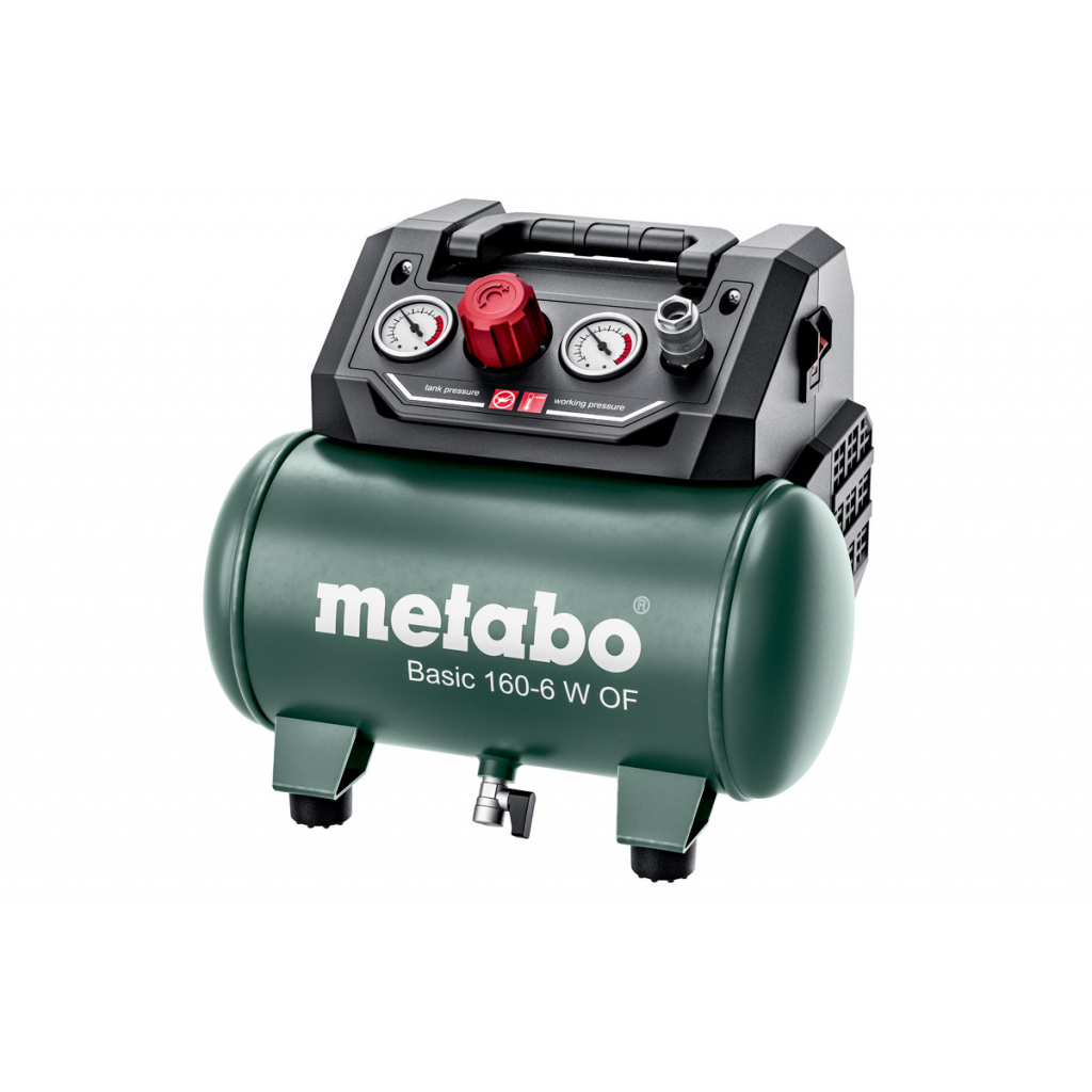 Електрически безмаслен компресор Metabo BASIC 160-6 W, OF, 900 W, 165 л/мин, 6 л