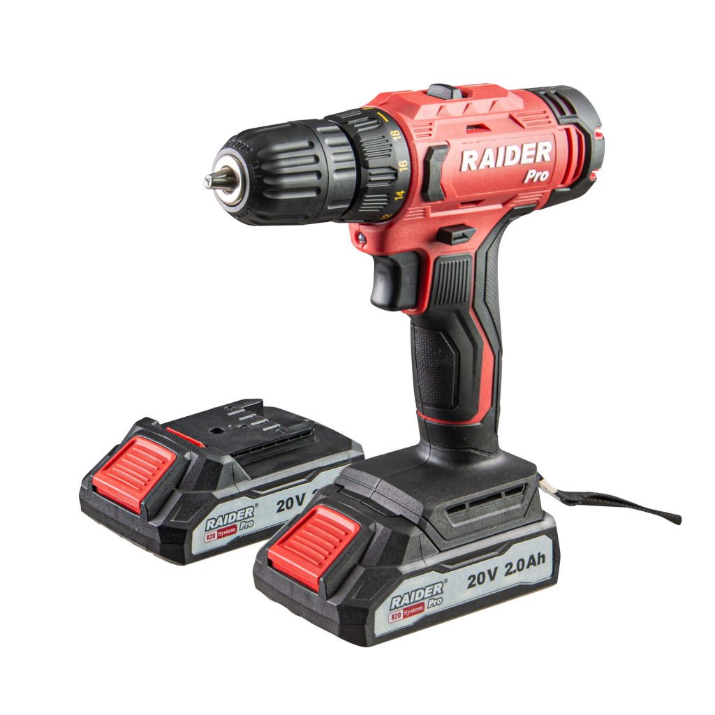 RAIDER PRO RDP-SPCD20 Акумулаторен винтоверт 20 V 2x2 Ah 44 Nm (030228) - от Etools.bg RAIDER PRO RDP-SPCD20 Акумулаторен винтоверт 20 V 2x2 Ah 44 Nm (030228)