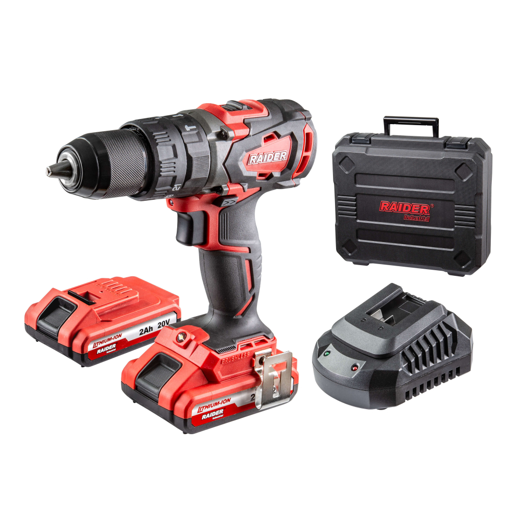 Акумулаторен ударен винтоверт Raider INDUSTRIAL RDI-CDB02, 20 V, 62 Nm - от Etools.bg Акумулаторен ударен винтоверт Raider INDUSTRIAL RDI-CDB02, 20 V, 62 Nm