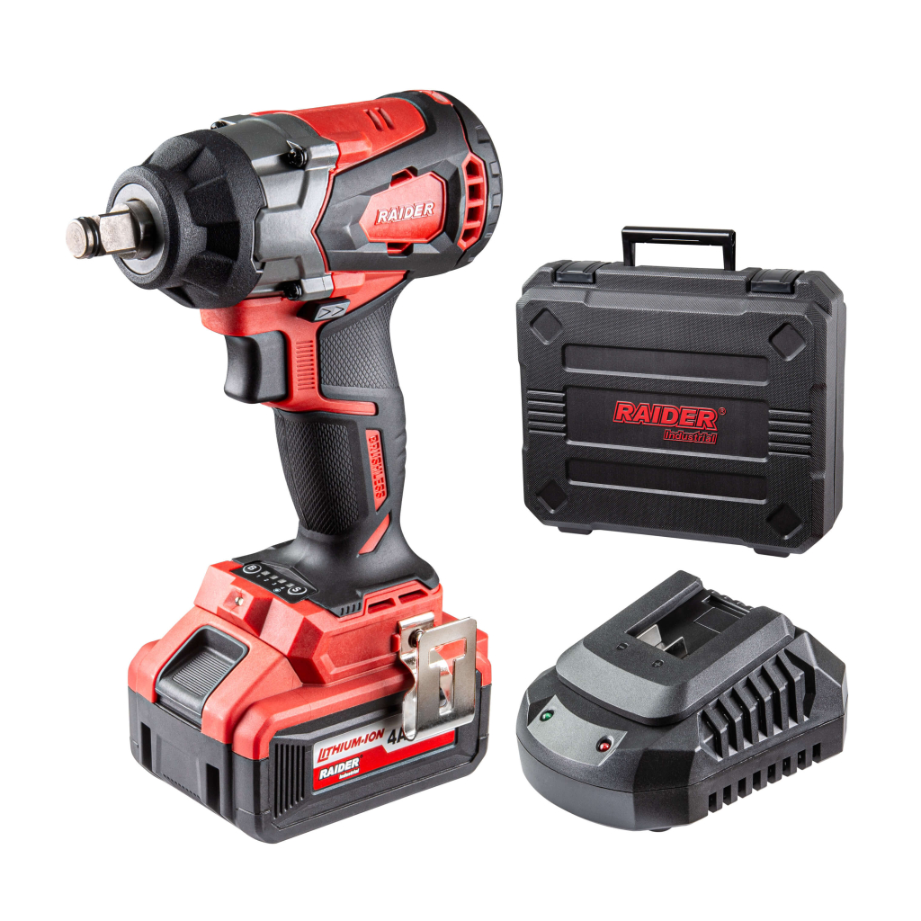 Акумулаторен ударен гайковерт Raider INDUSTRIAL RDI-IBW04, 20 V, 1/2