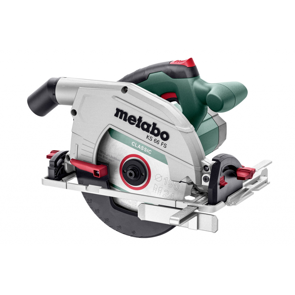 Електрически ръчен циркуляр Metabo KS 66 FS, 1500 W, ф190 мм - от Etools.bg Електрически ръчен циркуляр Metabo KS 66 FS, 1500 W, ф190 мм