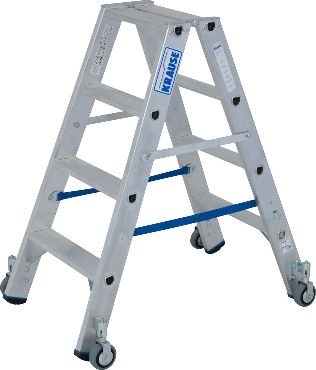 Двустранна стълба с колела Krause Stabilo, 2x4 (07124821) - от Etools.bg Двустранна стълба с колела Krause Stabilo, 2x4 (07124821)