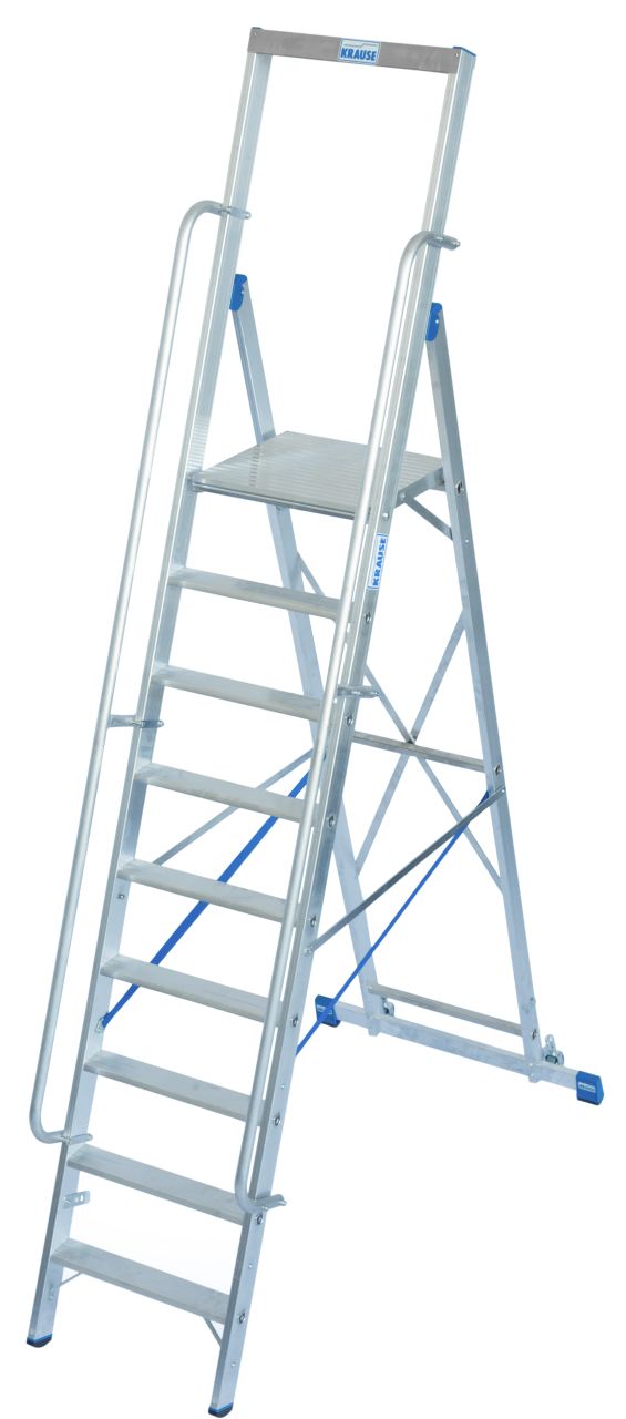 Складова стълба с голяма платформа Krause Stabilo, 1x9, 500х450 м, 9 стъпала (07127792)