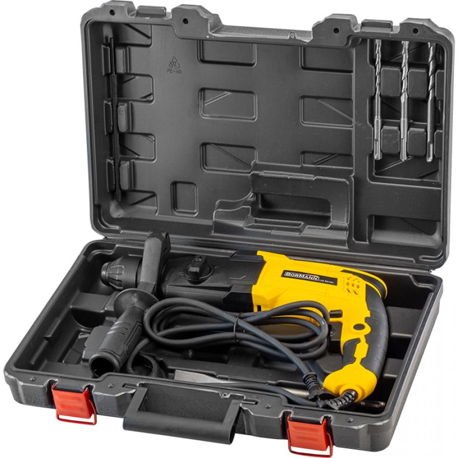 Електрически перфоратор с аксесоари Bormann BPH3030, 1050 W, 3.5 J, SDS-Plus (045465) - от Etools.bg Електрически перфоратор с аксесоари Bormann BPH3030, 1050 W, 3.5 J, SDS-Plus (045465)