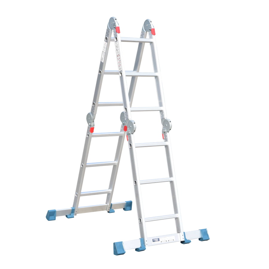 Алуминиева многофункционална сгъваема стълба Bormann Pro BHL5040, 4х3 стъпала, 3.46 м (029601)