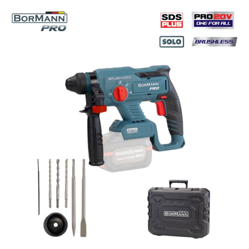 Акумулаторен безчетков перфоратор Bormann Pro BBP5300, 20V, 2.5 J, без батерии и зарядно устройство (073840)