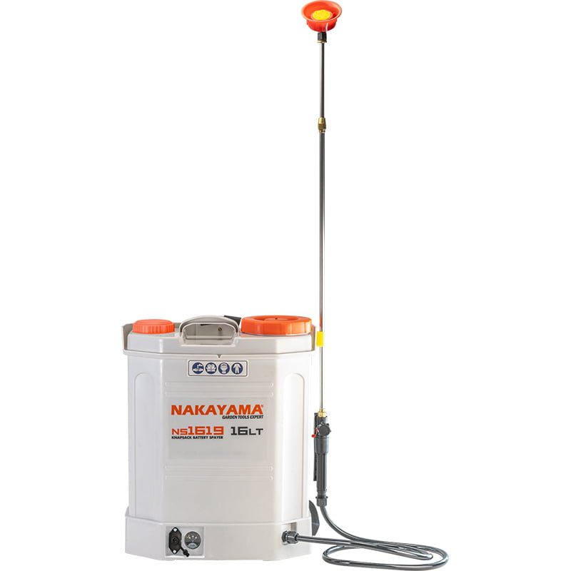 Акумулаторна пръскачка Nakayama NS1619, 12 V, 8 Ah, 16 л (077992) - от Etools.bg Акумулаторна пръскачка Nakayama NS1619, 12 V, 8 Ah, 16 л (077992)
