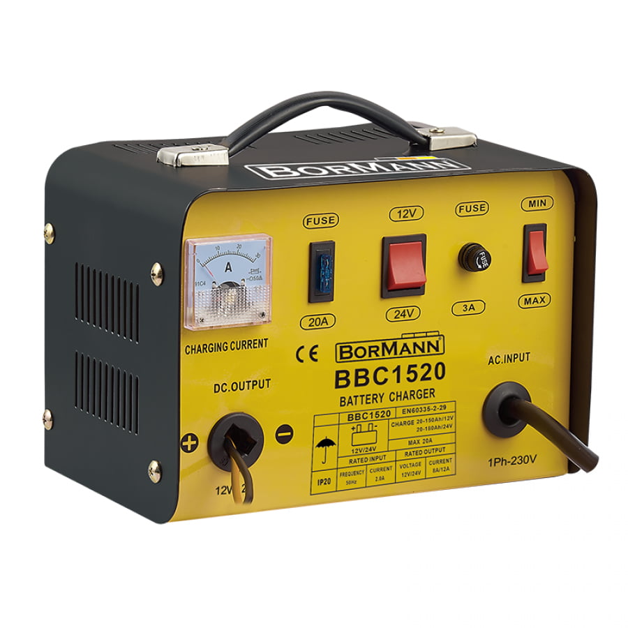 Зарядно устройство за акумулатор Bormann LITE BBC1520, 12 V / 24 V, 8/12 А, 2-150 Ah (062004)