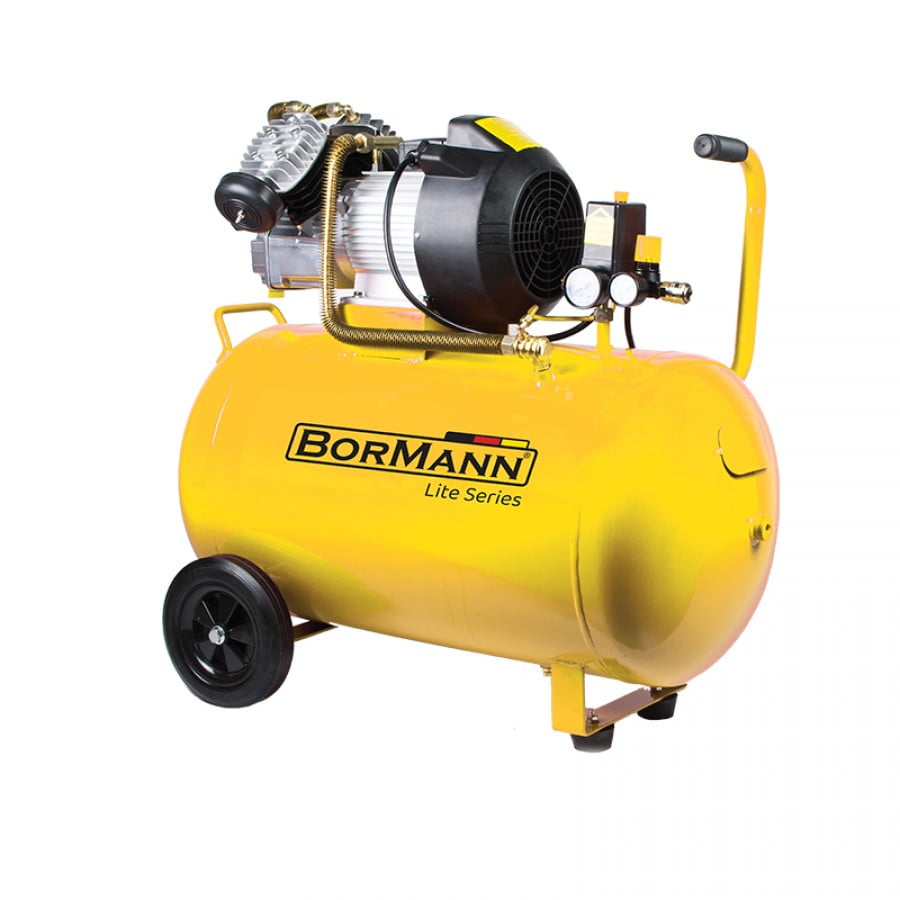 Електрически монофазен бутален маслен компресор Bormann BAT5015, 2200 W, 336 л/мин, 100 л, 8 бара (053323) - от Etools.bg Електрически монофазен бутален маслен компресор Bormann BAT5015, 2200 W, 336 л/мин, 100 л, 8 бара (053323)