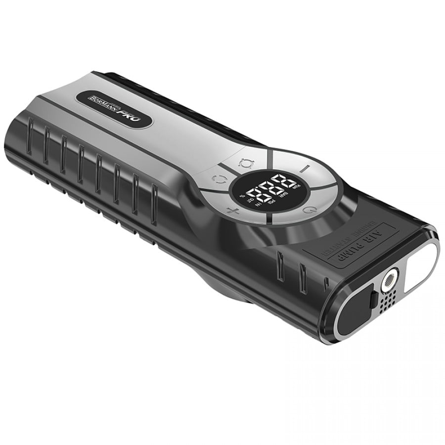 Стартерно устройство и компресор за помпане на гуми Bormann Pro BBC1500, 12000 mAh, 1200A, 255x100x50 мм (073833)
