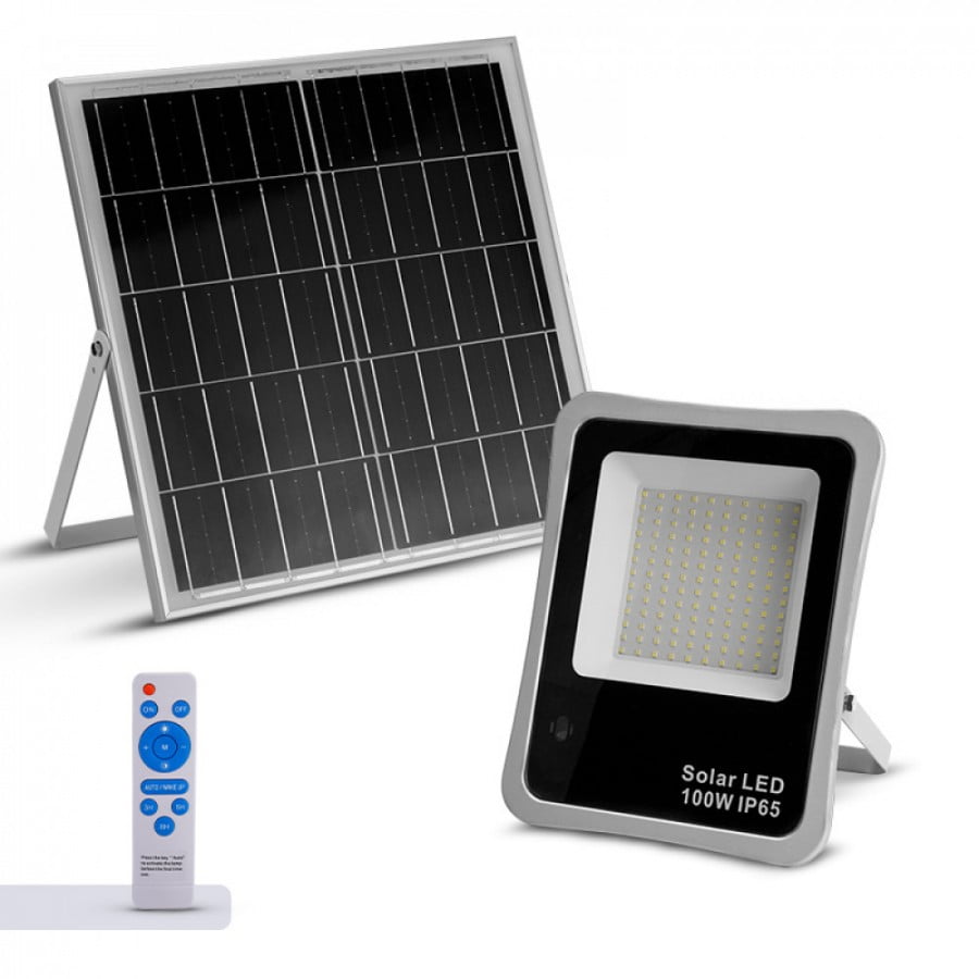 Електрически прожектор със соларен сензор Bormann BLF2350, 100 W, 6500 K, 120° (049210)