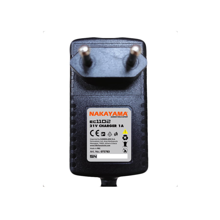 Зарядно устройство Nakayama Pro EC1102, 21 V, за моделите EC1050, EC1100, EC1200, EC1250 (075783)