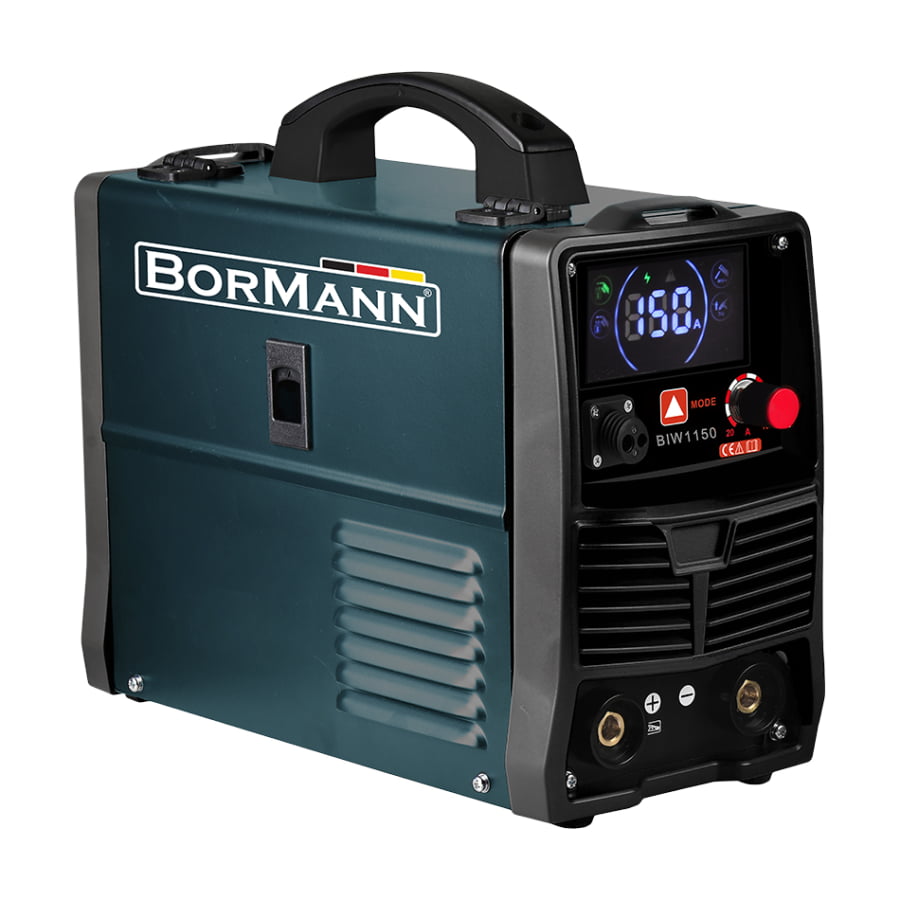 Комбиниран инверторен заваръчен апарат Bormann Pro BIW1150, MIG/MAG/TIG/MMA 150 A, 0.8-1 мм (071648) - от Etools.bg Комбиниран инверторен заваръчен апарат Bormann Pro BIW1150, MIG/MAG/TIG/MMA 150 A, 0.8-1 мм (071648)