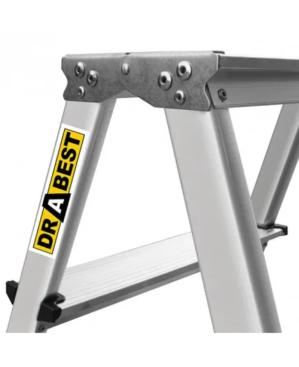 Двустранна, битова алуминиева стълба Drabest DD8, 2x8, до 125 кг (03082800) - от Etools.bg Двустранна, битова алуминиева стълба Drabest DD8, 2x8, до 125 кг (03082800)