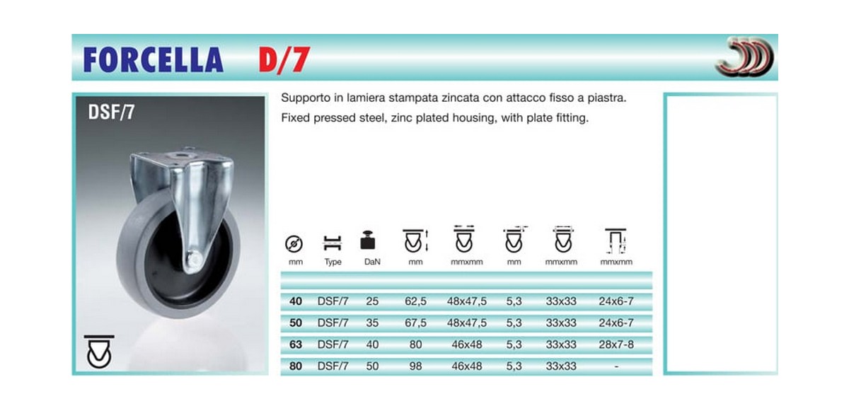 Стационарно колело термопластична гума Cebora DSF/7-80, ф 80 м (2621080080) - от Etools.bg Стационарно колело термопластична гума Cebora DSF/7-80, ф 80 м (2621080080)