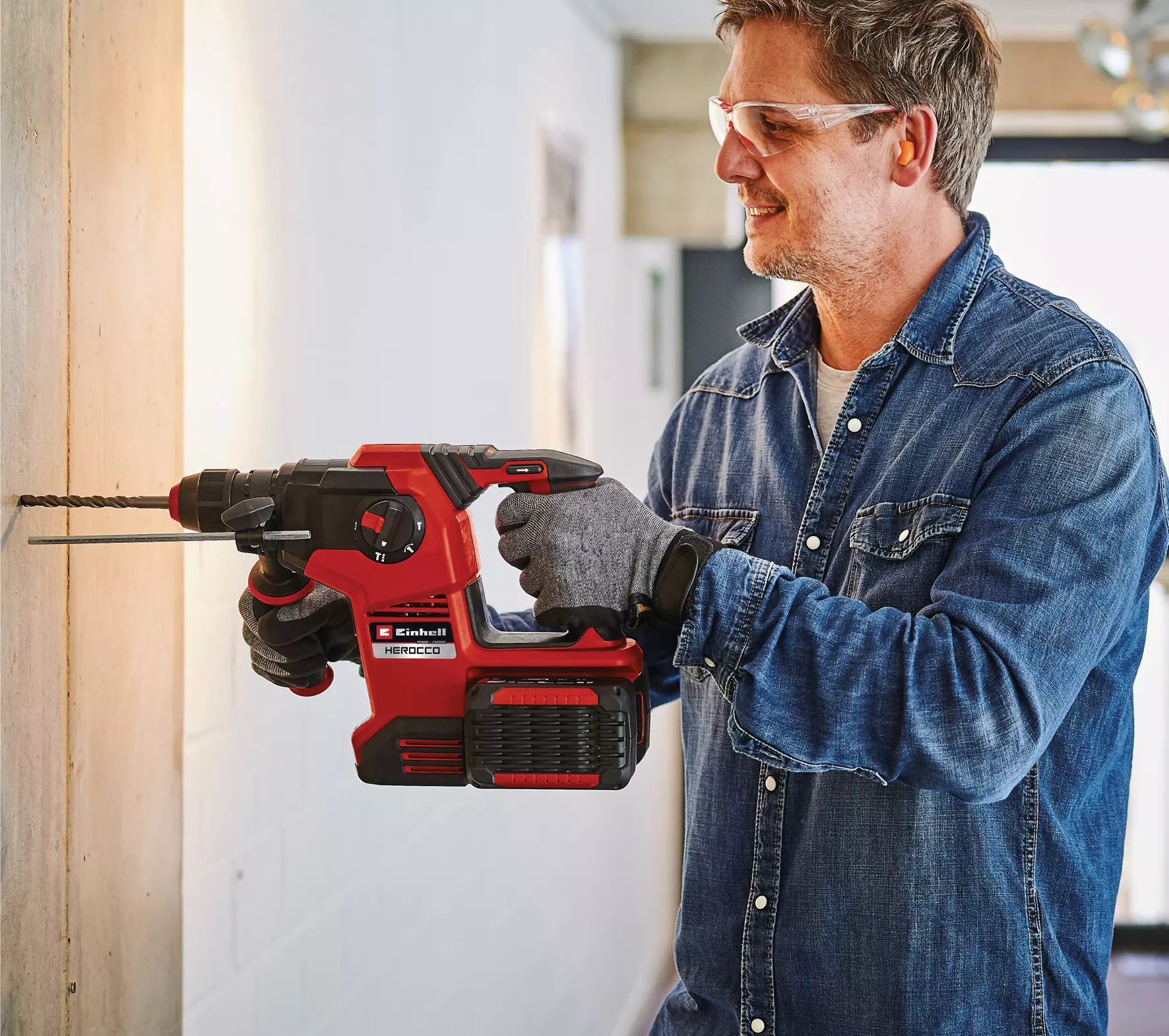 Акумулаторен перфоратор Einhell HEROCCO 36/28, SDS-plus, 2x18 V, 3.2 J, без батерия и зарядно устройство (4513950)