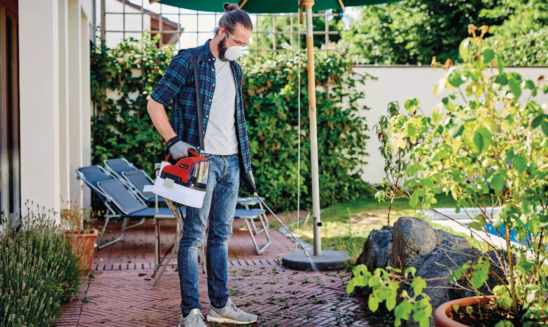 Акумулаторна пръскачка Einhell GE-WS 18/35 Li-Solo, 18 V, 2.5 бара, 3.5 л, без батерии и зарядно устройство (3425210)