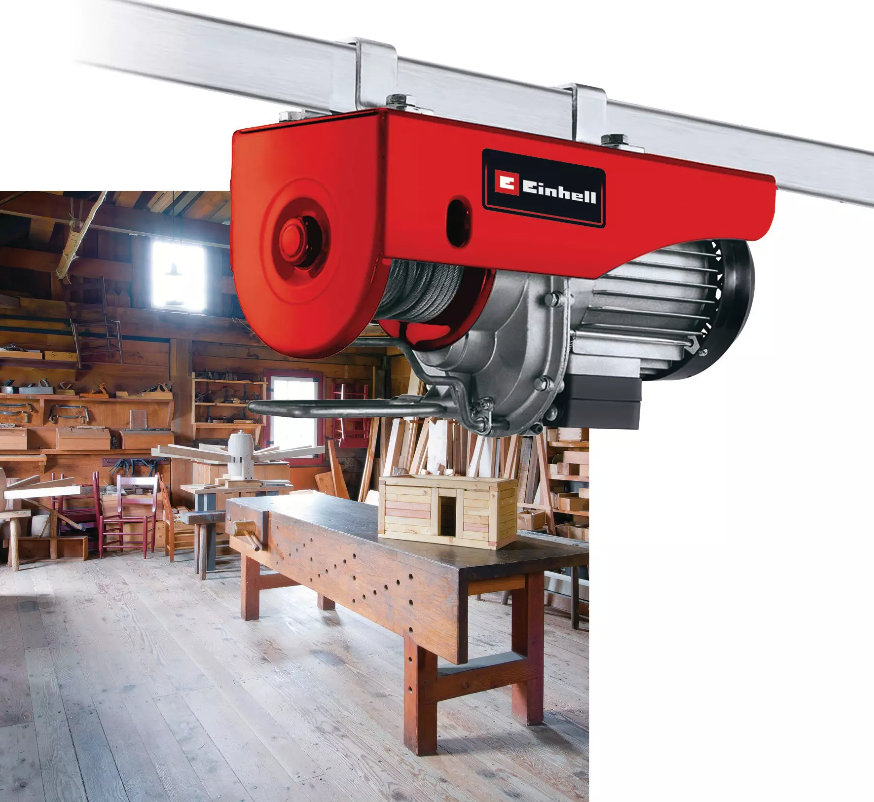 Електрически телфер Einhell TC-EH 500, 1000 W, 12 м, до 500 кг (2255140) - от Etools.bg Електрически телфер Einhell TC-EH 500, 1000 W, 12 м, до 500 кг (2255140)