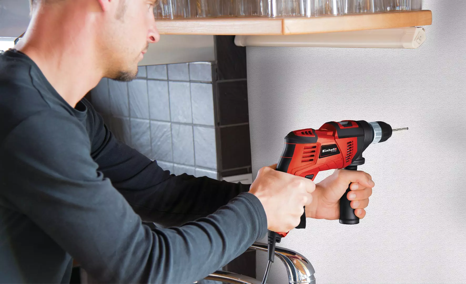 Електрическа ударна бормашина Einhell TC-ID 550 E, 550 W, 2800 об/мин, 44800 уд/мин (4258621)