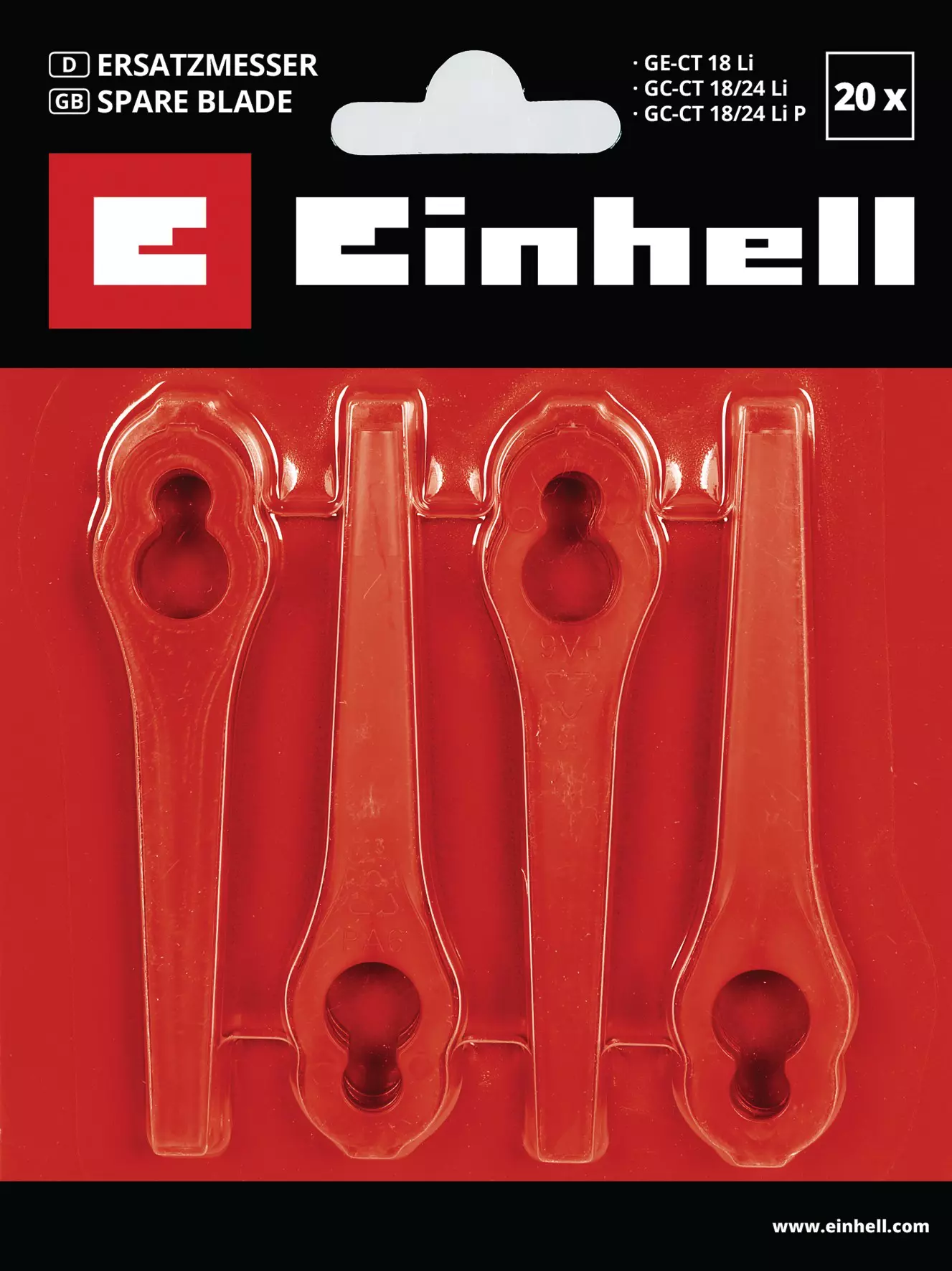 Ножове за тример GE-CT 18 Li Power X-Change Einhell, 20 броя (3405730) - от Etools.bg Ножове за тример GE-CT 18 Li Power X-Change Einhell, 20 броя (3405730)