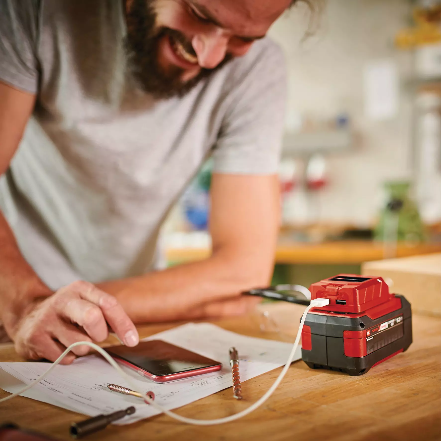 USB адаптер Einhell TE-CP 18 Li USB-Solo, 18 V, без батерии и зарядно устойство (4514120)