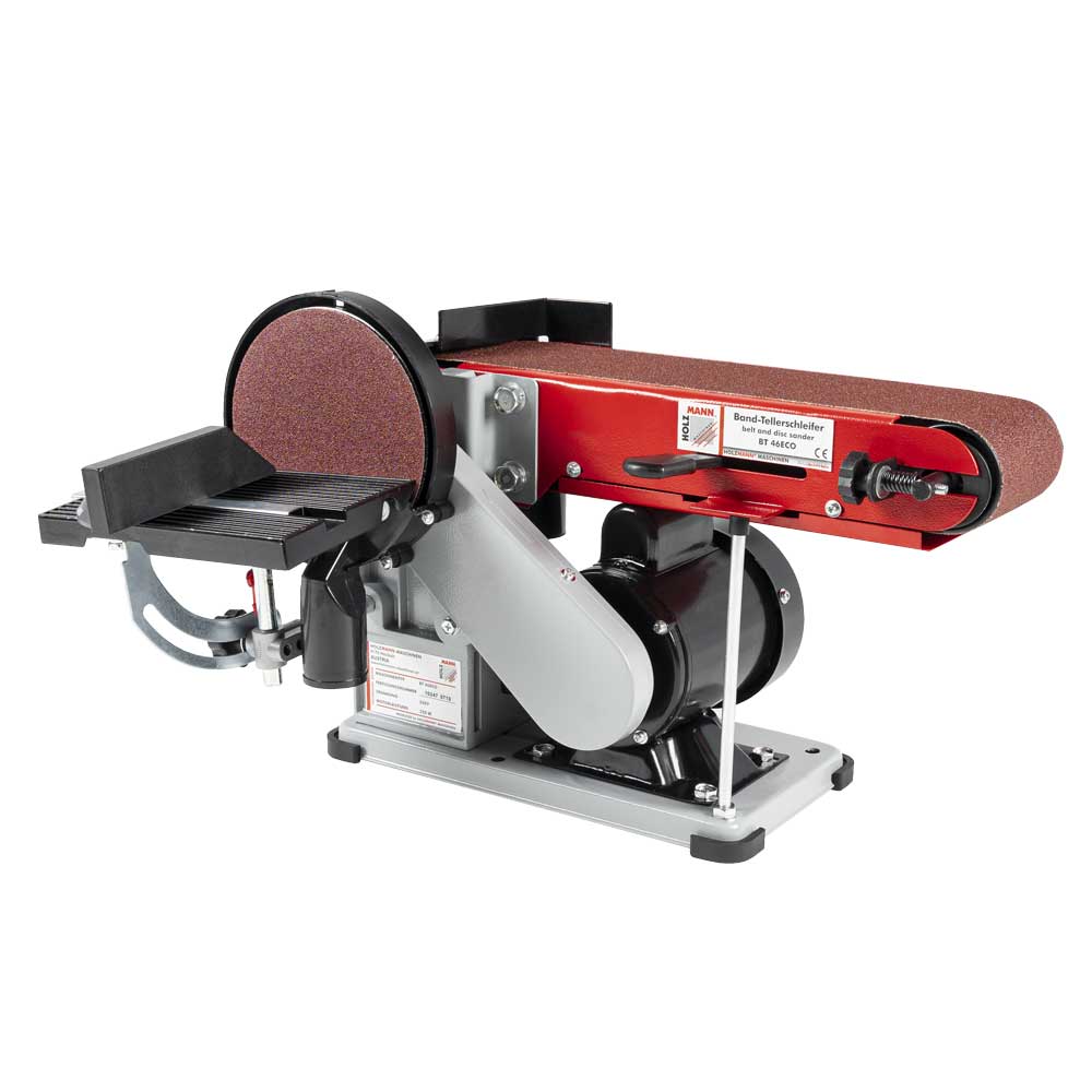 Електрически комбиниран лентов и дисков шлайф Holzmann BT46ECO_230V, 230 V, 350 W, 150 мм, с консумативи - от Etools.bg Електрически комбиниран лентов и дисков шлайф Holzmann BT46ECO_230V, 230 V, 350 W, 150 мм, с консумативи