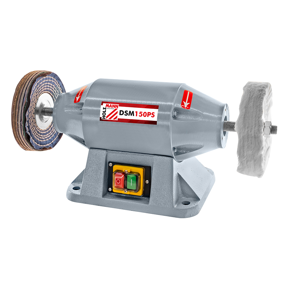 Електрическа настолна полираща машина Holzmann DSM150PS, 230 V, 520 W, 150 x 25 x 16 мм - от Etools.bg Електрическа настолна полираща машина Holzmann DSM150PS, 230 V, 520 W, 150 x 25 x 16 мм