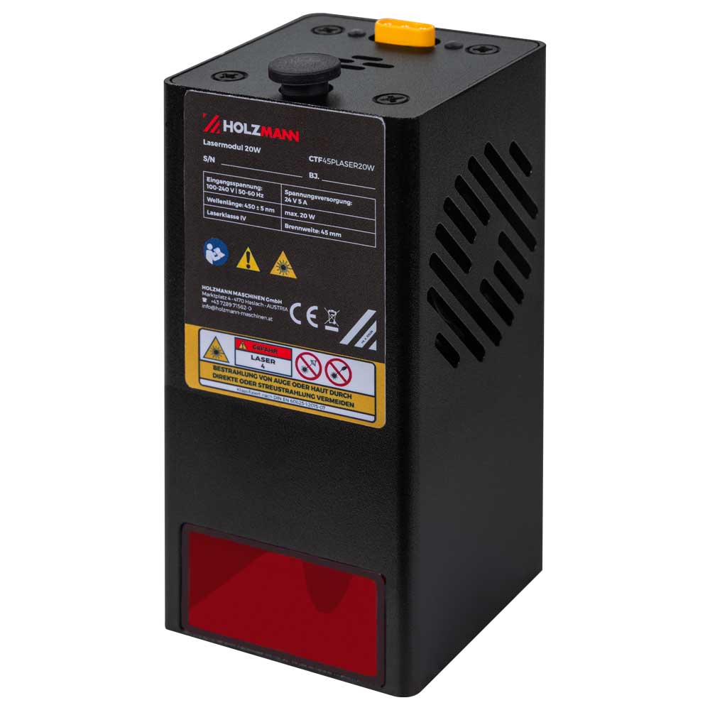 Лазерен модул за CNC фреза Holzmann CTF45PLASER20W, 20 W - от Etools.bg Лазерен модул за CNC фреза Holzmann CTF45PLASER20W, 20 W