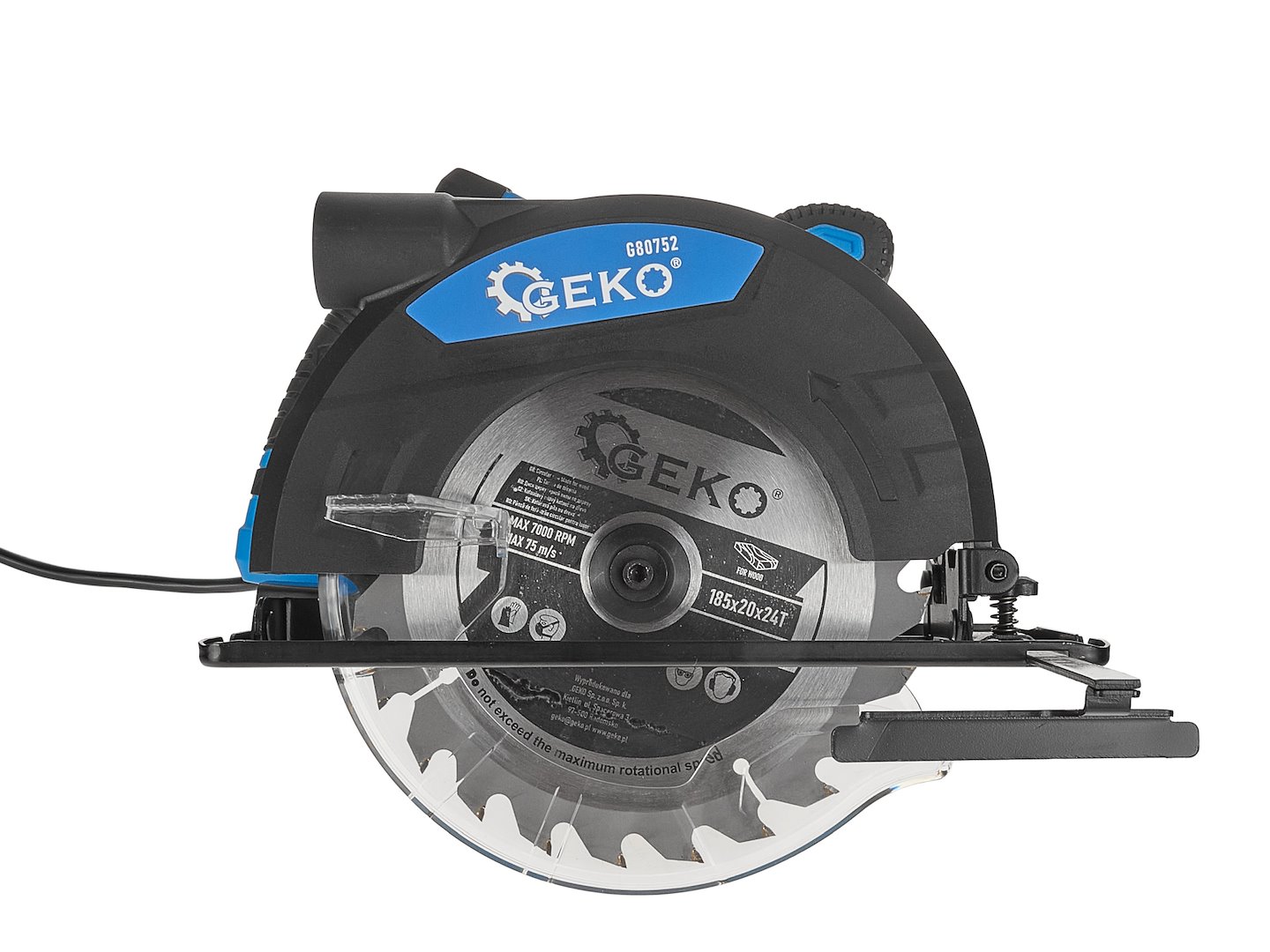Електрически ръчен циркуляр Geko G80752, 1200 W, 185 мм, регулиране на оборотите - от Etools.bg Електрически ръчен циркуляр Geko G80752, 1200 W, 185 мм, регулиране на оборотите