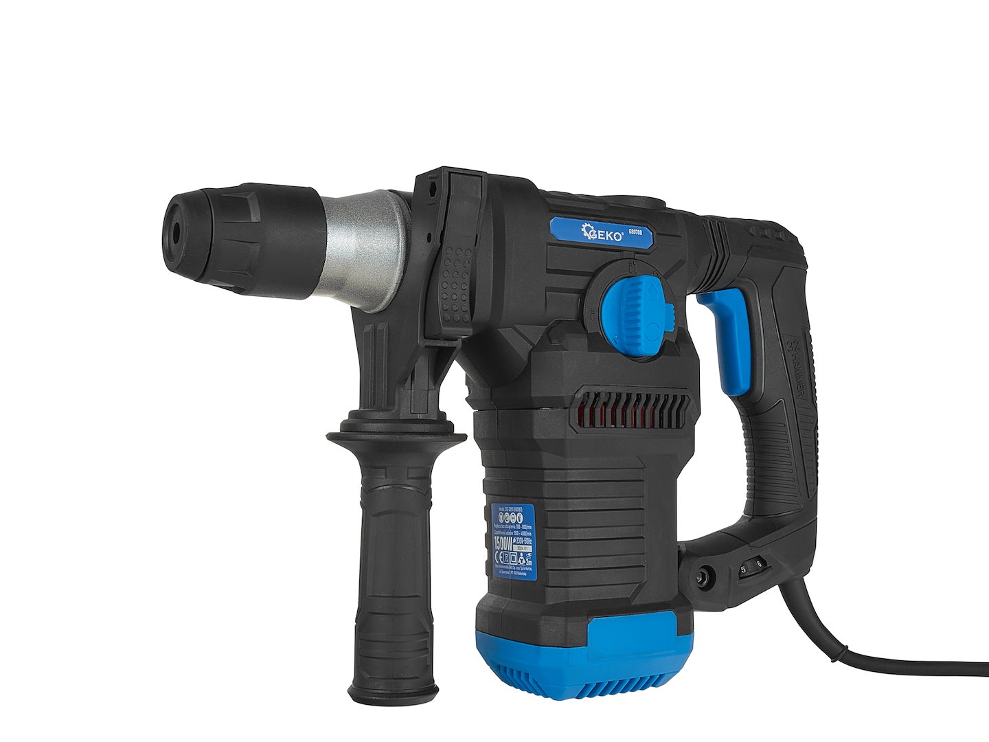 Електрически перфоратор Geko G80708, 1500 W, 6 J, SDS-Plus, с аксесоари в куфар - от Etools.bg Електрически перфоратор Geko G80708, 1500 W, 6 J, SDS-Plus, с аксесоари в куфар