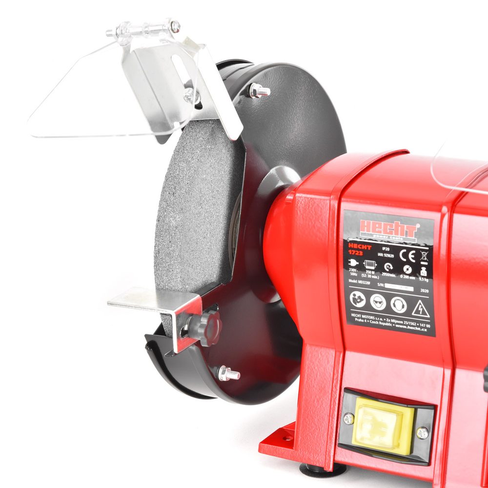 Електрически шмиргел Hecht 1723, 350 W, 200 мм, K60+K36 - от Etools.bg Електрически шмиргел Hecht 1723, 350 W, 200 мм, K60+K36