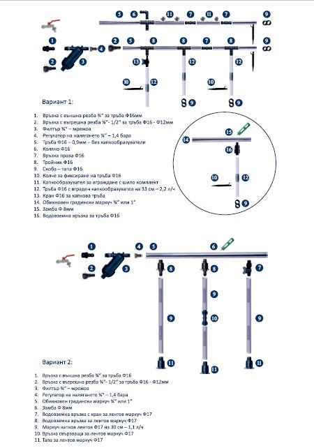 Тръба без капкообразувател Azud, ф16 х 0.9 мм, 100 м (26002)