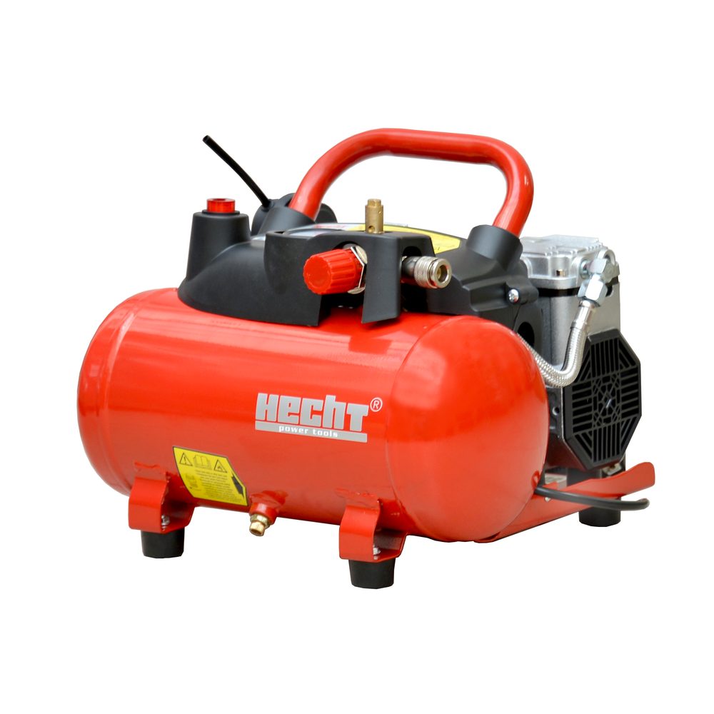Електрически монофазен безмаслен компресор Hecht 20171, 1100 W, 8 бара, 6 л