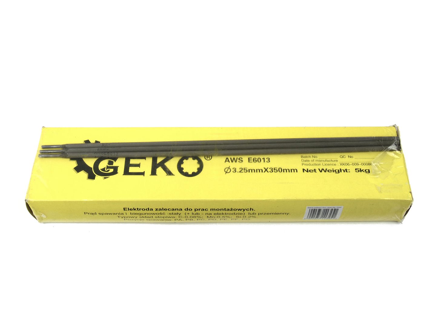 Рутилови заваръчни електроди Geko G74201, 3, 2 х 350 мм, 5 кг