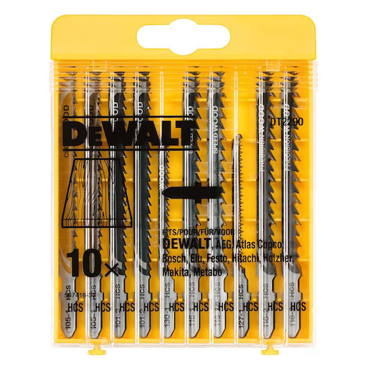 Комплект ножове за прободен трион DeWALT DT2290-QZ, 10 бр. - от Etools.bg Комплект ножове за прободен трион DeWALT DT2290-QZ, 10 бр.