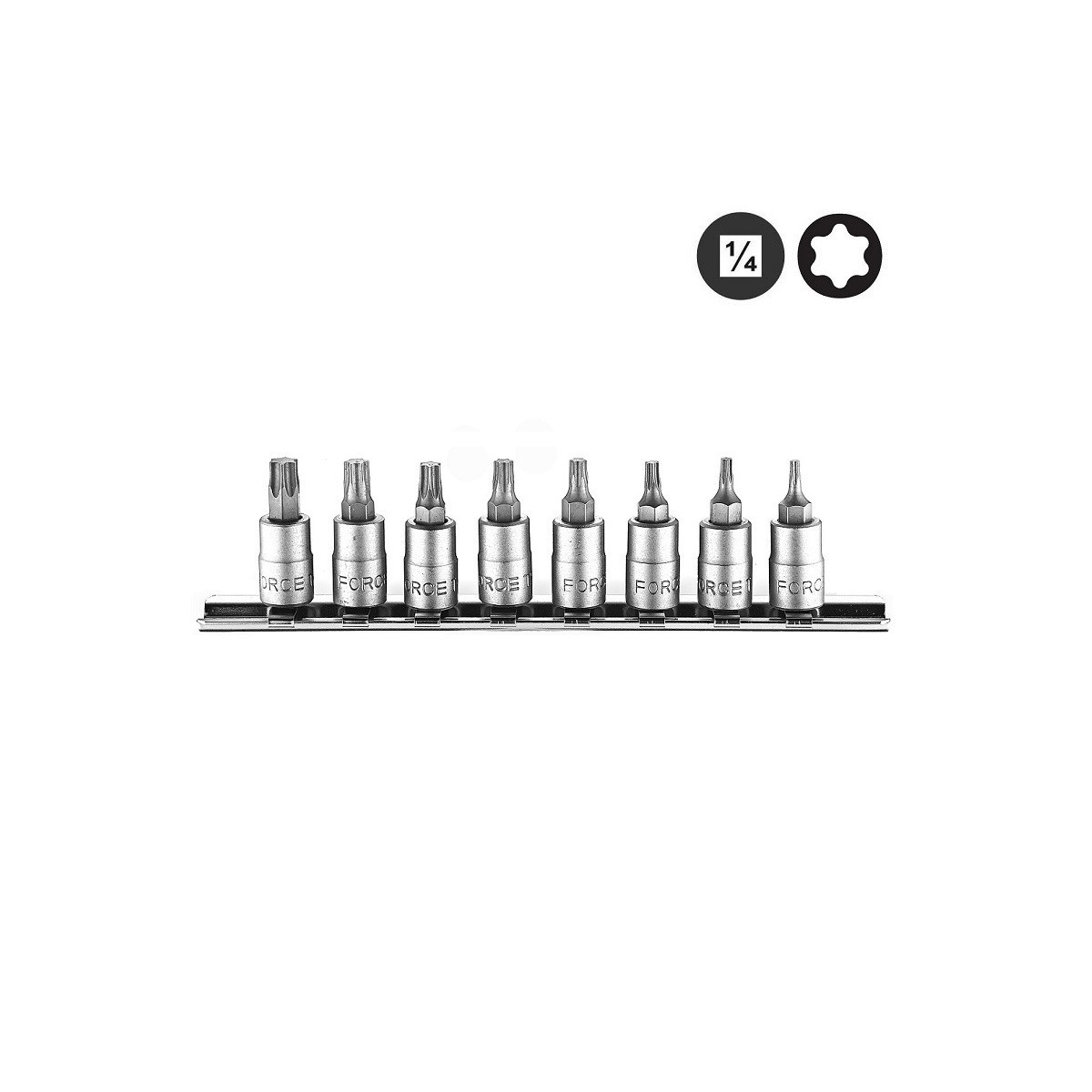 Комплект вложки с накрайник Torx Force, 1/4 Комплект вложки с накрайник Torx Force, 1/4