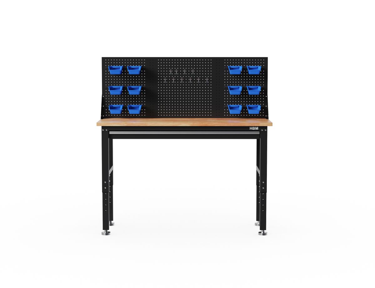 Работна маса със стена за инструменти HBM H134140, 154.25 x 55.9 x 79.1 см