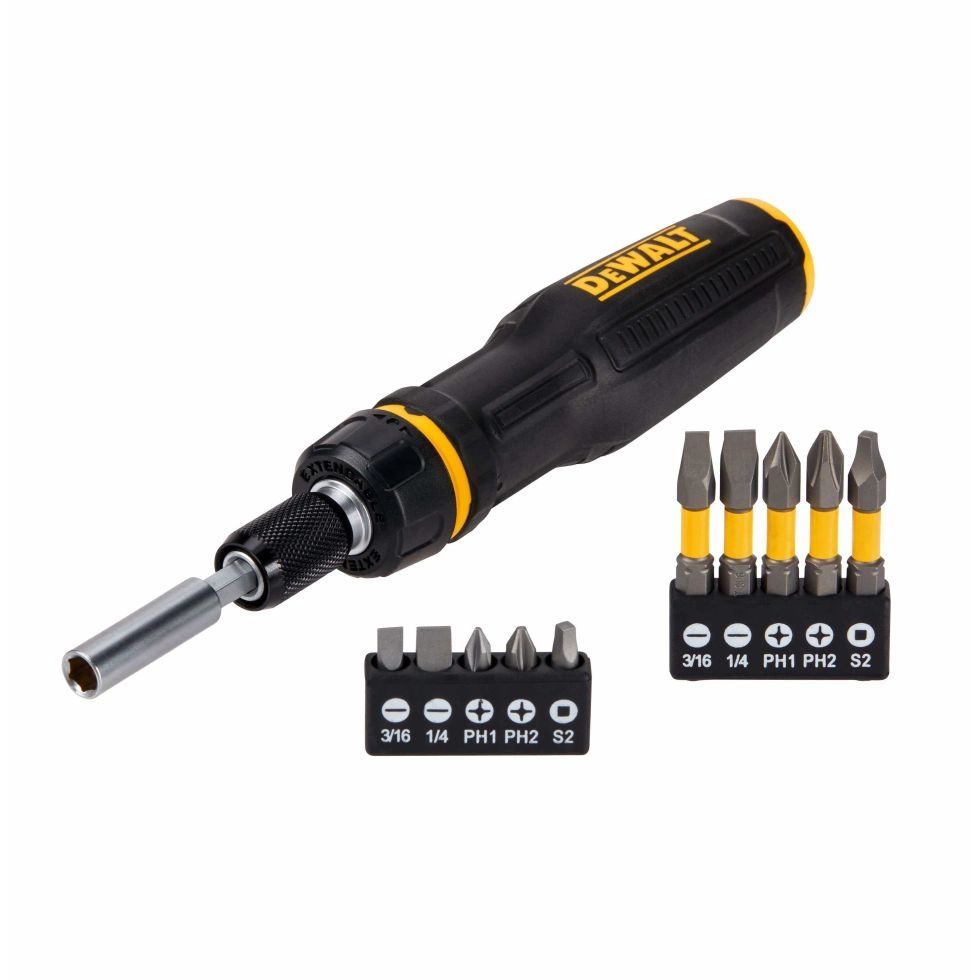 Комплект отвертка с битове DeWALT, 10 бр. (DWHT68001-0) - от Etools.bg Комплект отвертка с битове DeWALT, 10 бр. (DWHT68001-0)