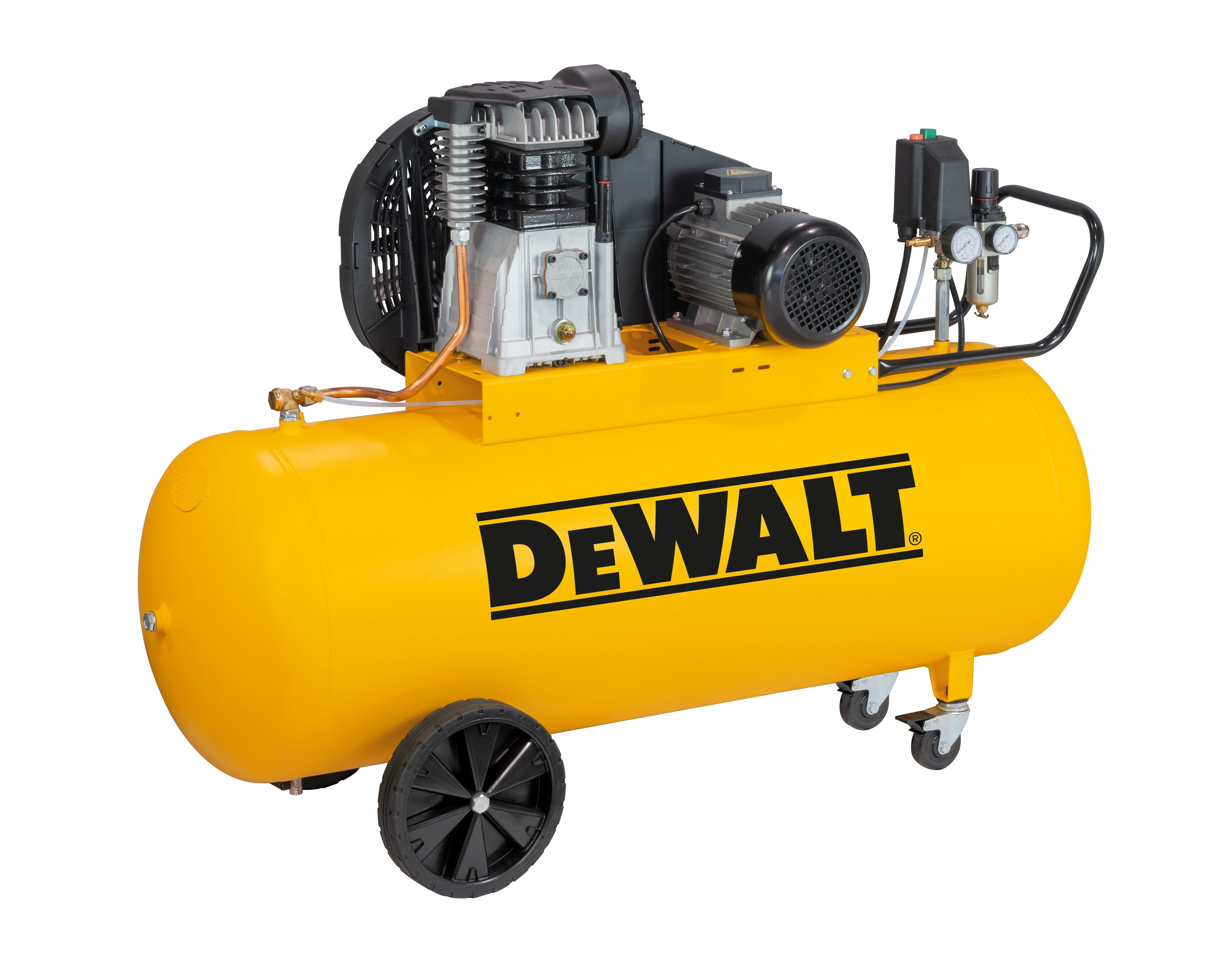 Бензинов маслен компресор 200 л 10 бара DeWALT DXCMB4T200HE, 3000 W, 200 л, 10 бара - от Etools.bg Бензинов маслен компресор 200 л 10 бара DeWALT DXCMB4T200HE, 3000 W, 200 л, 10 бара