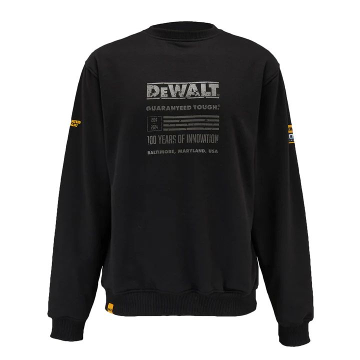 Мъжки суитшърт 100 години, лимитирана серия, с графичен надпис DeWALT DWC237-001-XL, размер XL