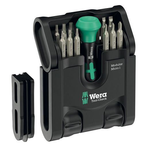 Комплект битове Wera Tool-Check Modular Micro 1, PH/PZ/SB/TX/SW, магнитен държач 30 мм, 21 бр. - от Etools.bg Комплект битове Wera Tool-Check Modular Micro 1, PH/PZ/SB/TX/SW, магнитен държач 30 мм, 21 бр. (05049002001)