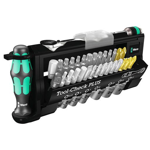 Комплект гедоре вложки с тресчотка и накрайници Wera Tool-Check Plus, 39 бр., 5.5-13 мм х 1/4