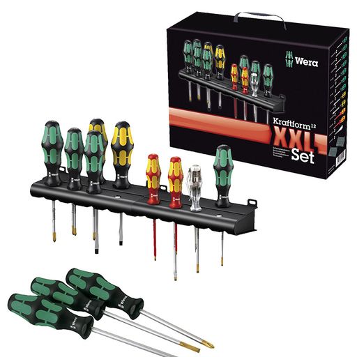 Комплект отвертки Wera Kraftform Plus 300 XXL, PH/PZ/SB, 12 бр. - от Etools.bg Комплект отвертки Wera Kraftform Plus 300 XXL, PH/PZ/SB, 12 бр. (05051010001)