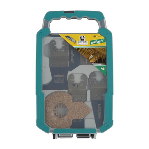 Комплект ножове за многофункционален осцилатор Wolfcraft Pro, Quick, 5 бр. - от Etools.bg Комплект ножове за многофункционален осцилатор Wolfcraft Pro, Quick, 5 бр. (3962000)