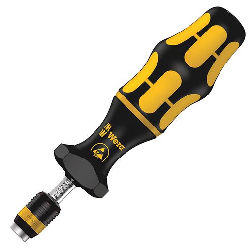 Динамометрична отвертка ESD с държач за битове Wera Kraftform 7400 ESD, 1/4